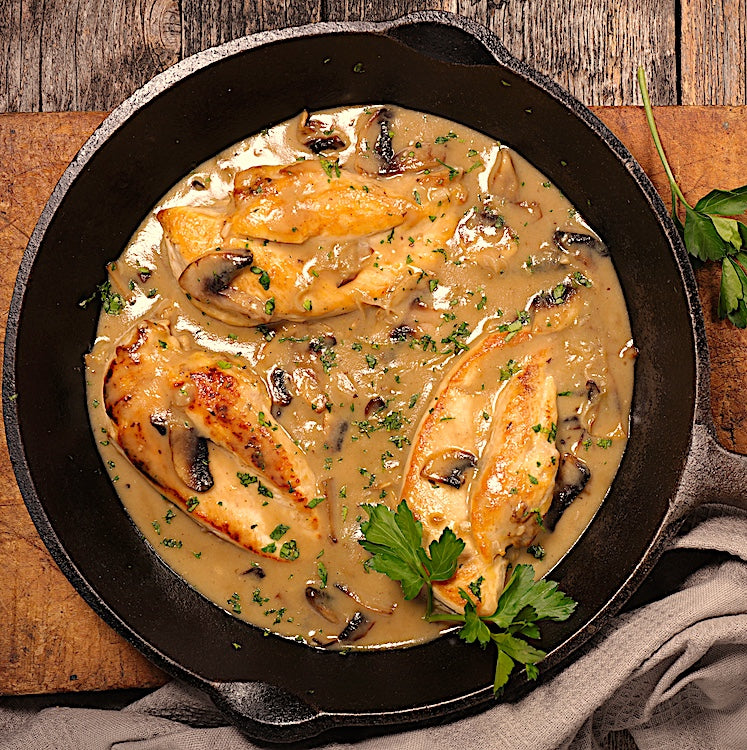 CHICKEN & MUSHROOMS (AKA MARSALA)