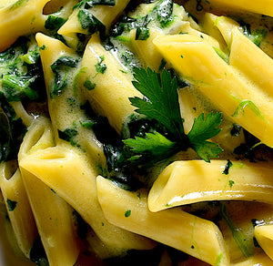 HALLOUMI PENNE WITH DRIED MINT