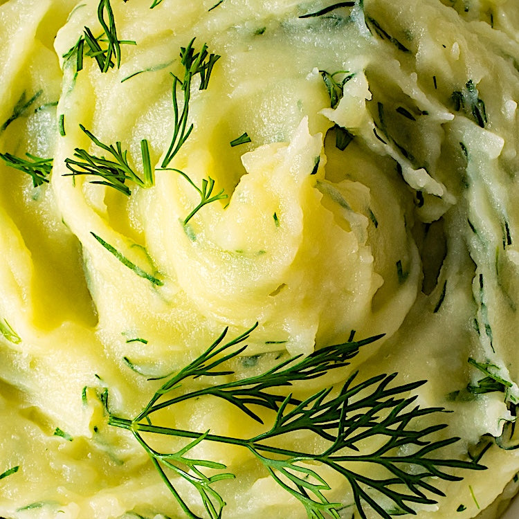 HERBY MASHED POTATOES WITH YOGURT