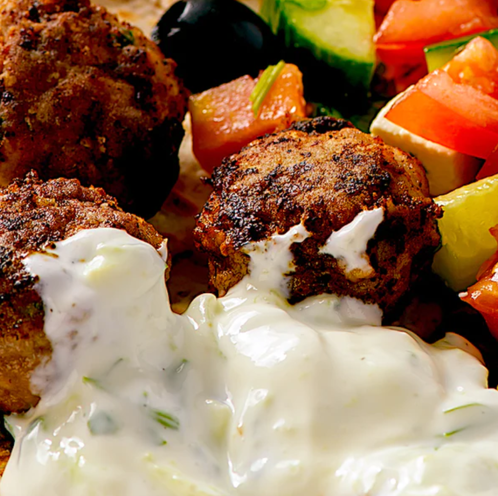 ISTANBUL KOFTES (MEATBALLS) + TZATZIKI