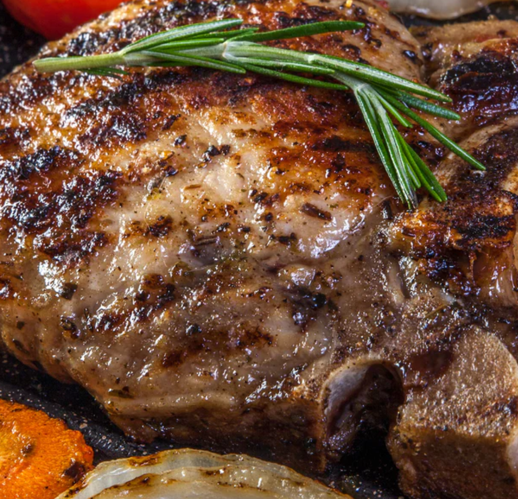 PORK CHOPS WITH WILD MUSHROOM & CRANBERRY