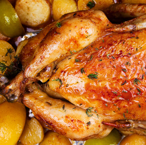 LEMONY GARLICKY ROAST CHICKEN