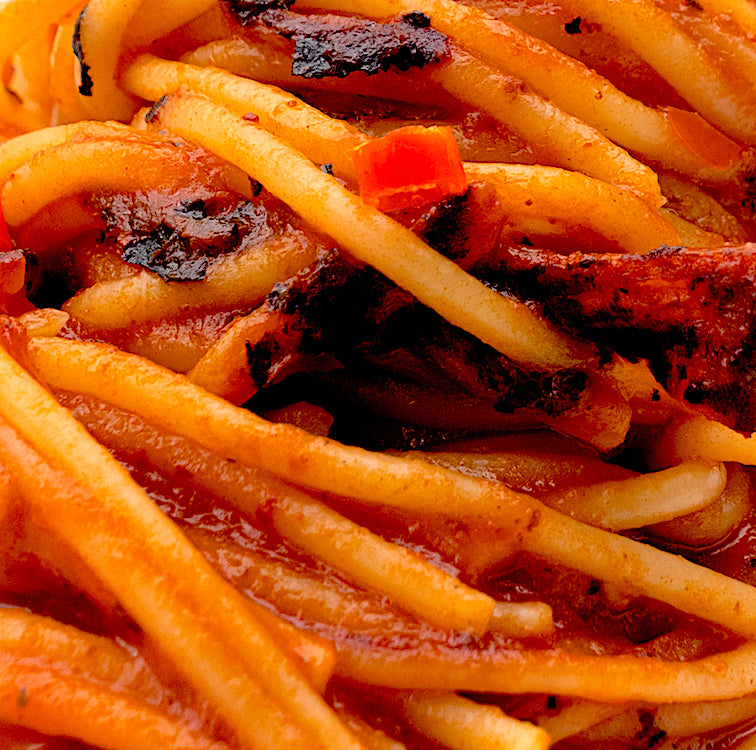SPICY CARAMELIZED SPAGHETTI BRUCIATI