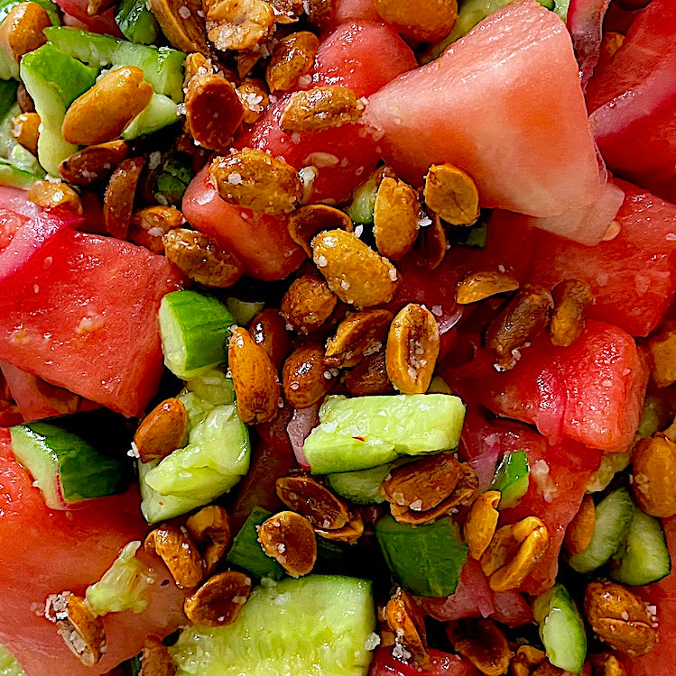 SPICY CUCUMBER WATERMELON & PEANUT SALAD